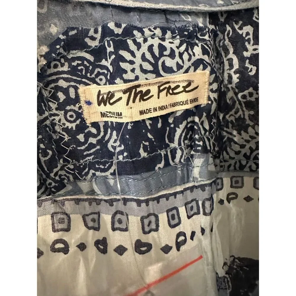 NEW Free People Women's Blue Blouse Size M